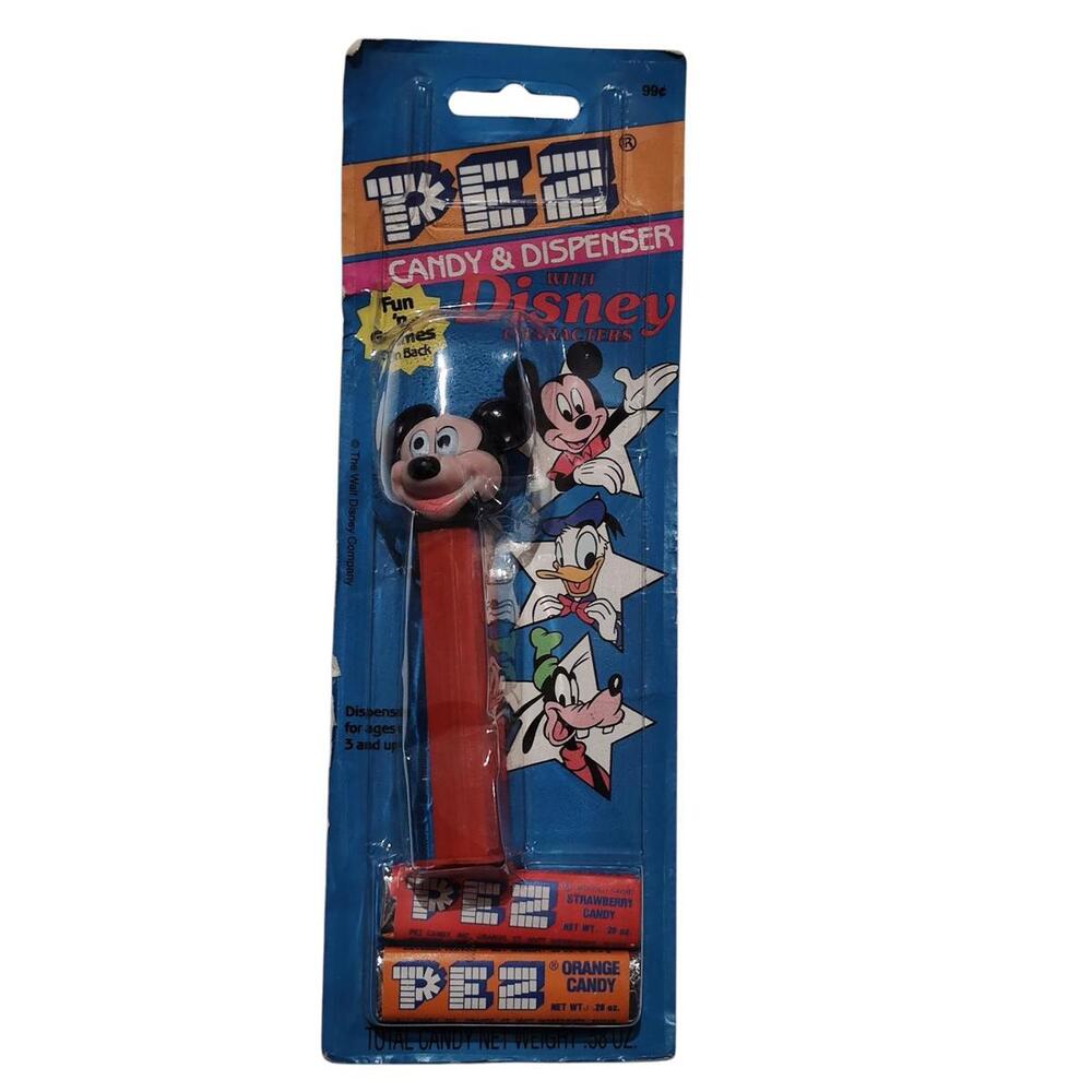 Vintage PEZ Candy & Dispenser with Disney Characters Mickey Mouse